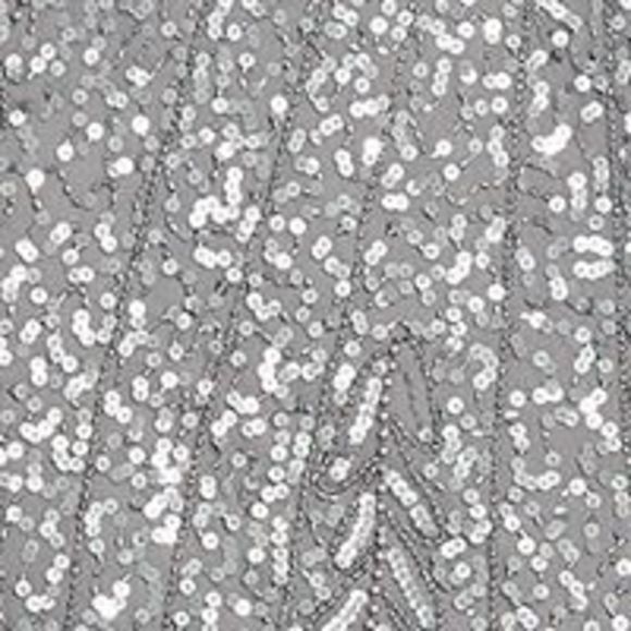 ADRIANNA PAPELL Womens Gray Cap Sleeve V Neck Full-Length Formal Mermaid Dress 4 - Picture 4 of 4